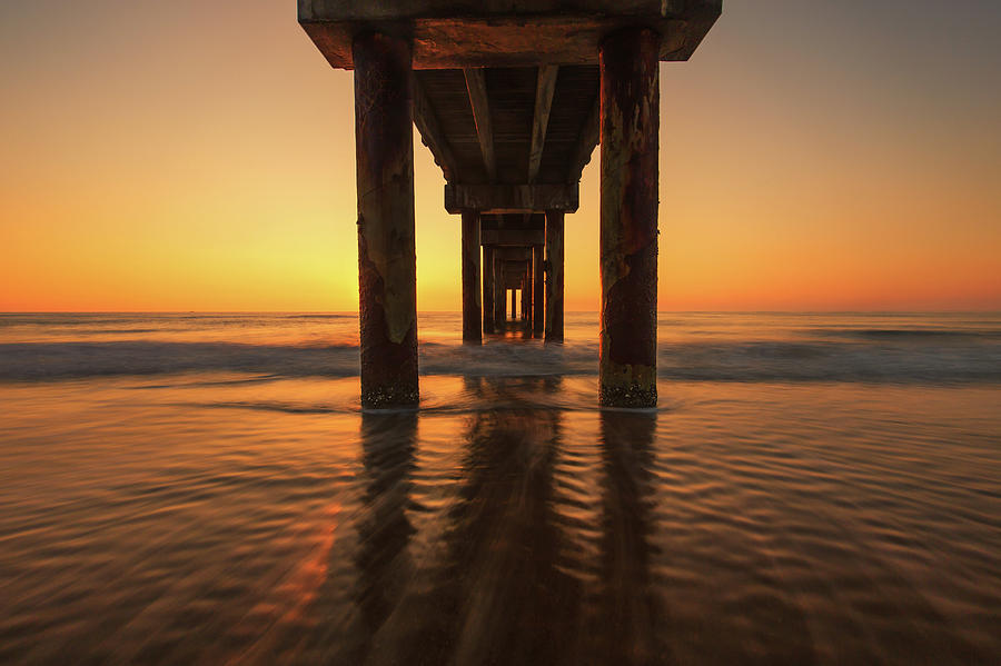 St Augustine Beach Pier Morning Light Photograph by Stefan Mazzola