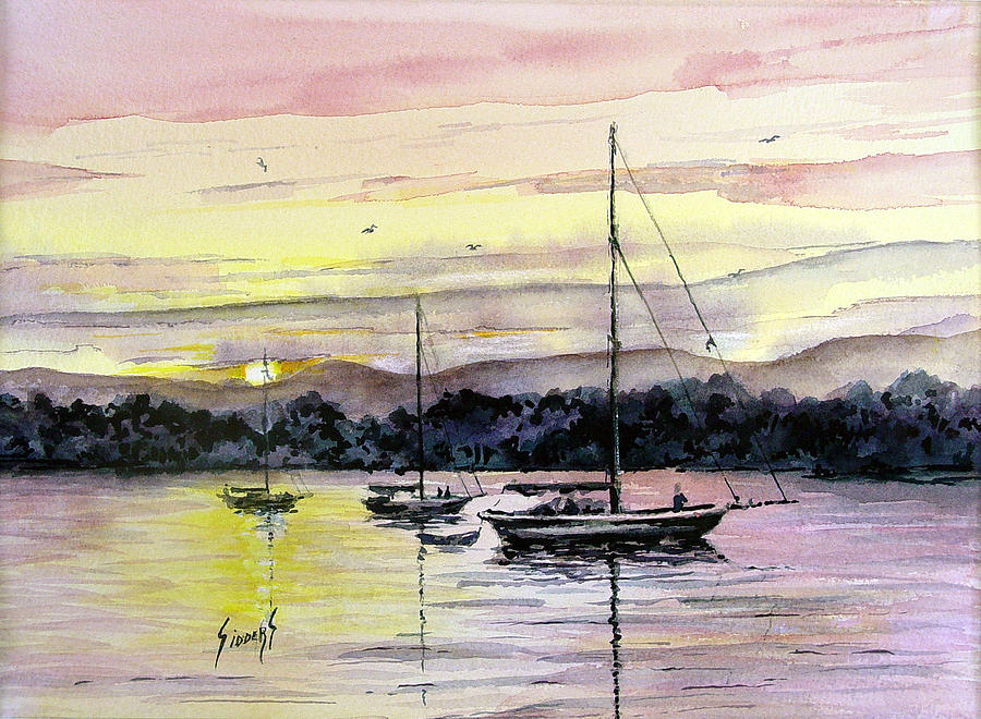 St. Augustine Boats Painting by Sam Sidders