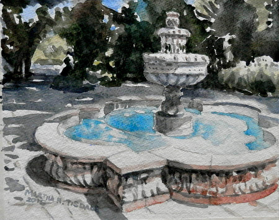 St Augustine Fountain Painting by Martha Tisdale