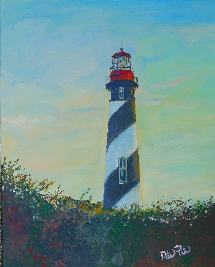 Light House Painting - St. Augustine Light House by David Pitts