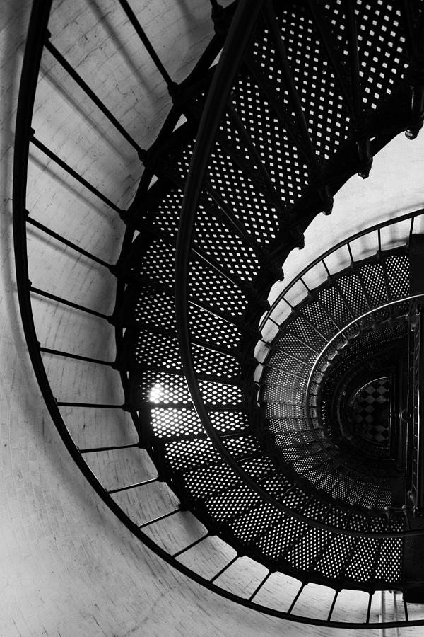 St Augustine Lighthouse Stairs Photograph by Greg Waters