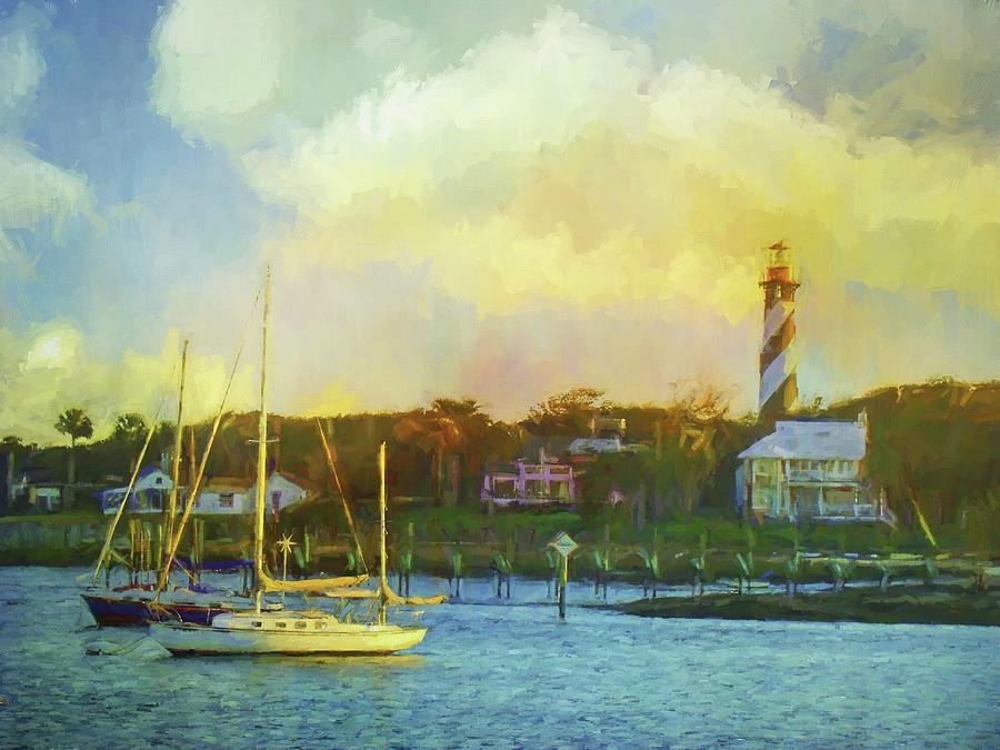St Augustine Lighthouse Waterscape Photograph by Alice Gipson
