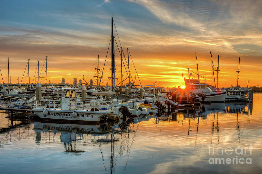 Boat Photograph - St. Augustine Sunrise I by Clarence Holmes