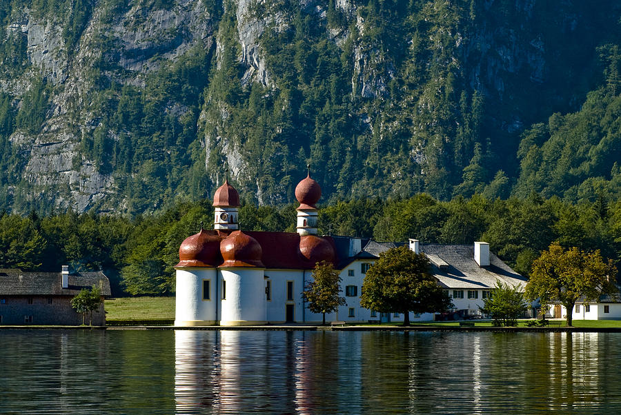 St. Bartholomews Church At Lake Konigssee, Berchtesgaden Photograph