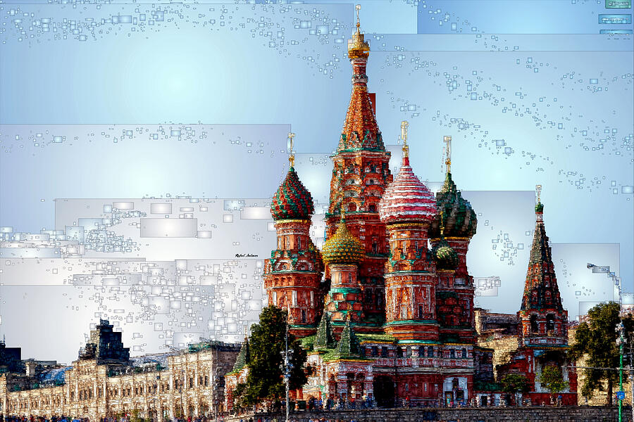 St. Basils Cathedral in Moscow Digital Art by Rafael Salazar