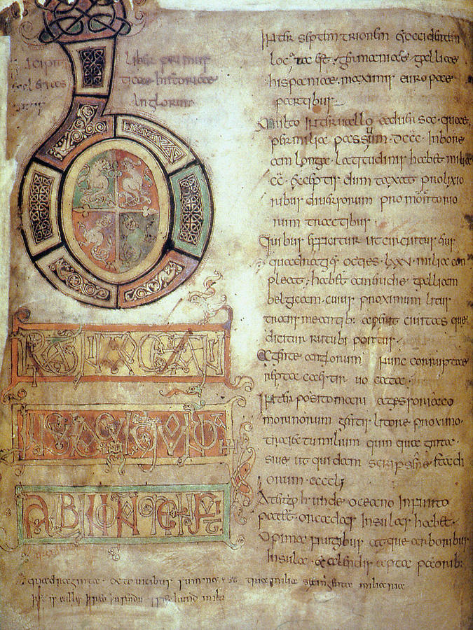 St. Bede, Manuscript Photograph by Granger