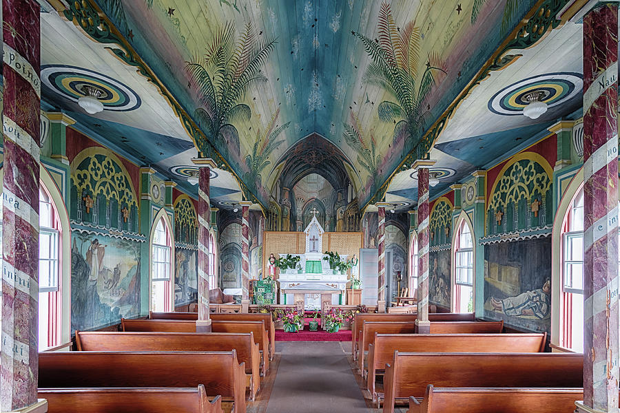St. Benedict Painted Church Interior 2 Photograph by Susan Rissi Tregoning