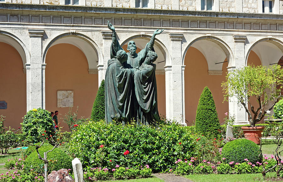 St. Benedict Statue Photograph by Sally Weigand