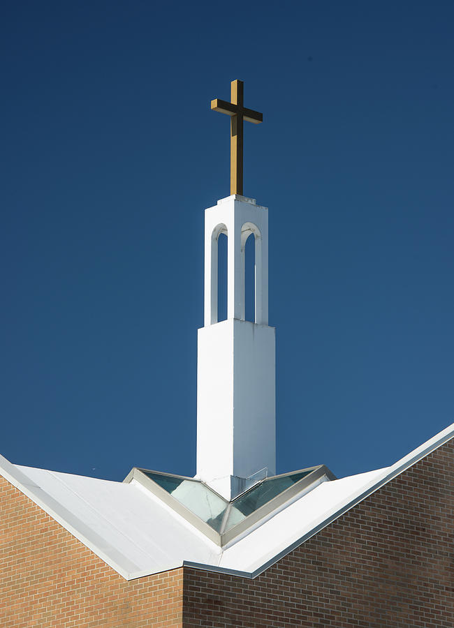 Architecture Photograph - St Benedicts Church Rooftop by Gary Slawsky