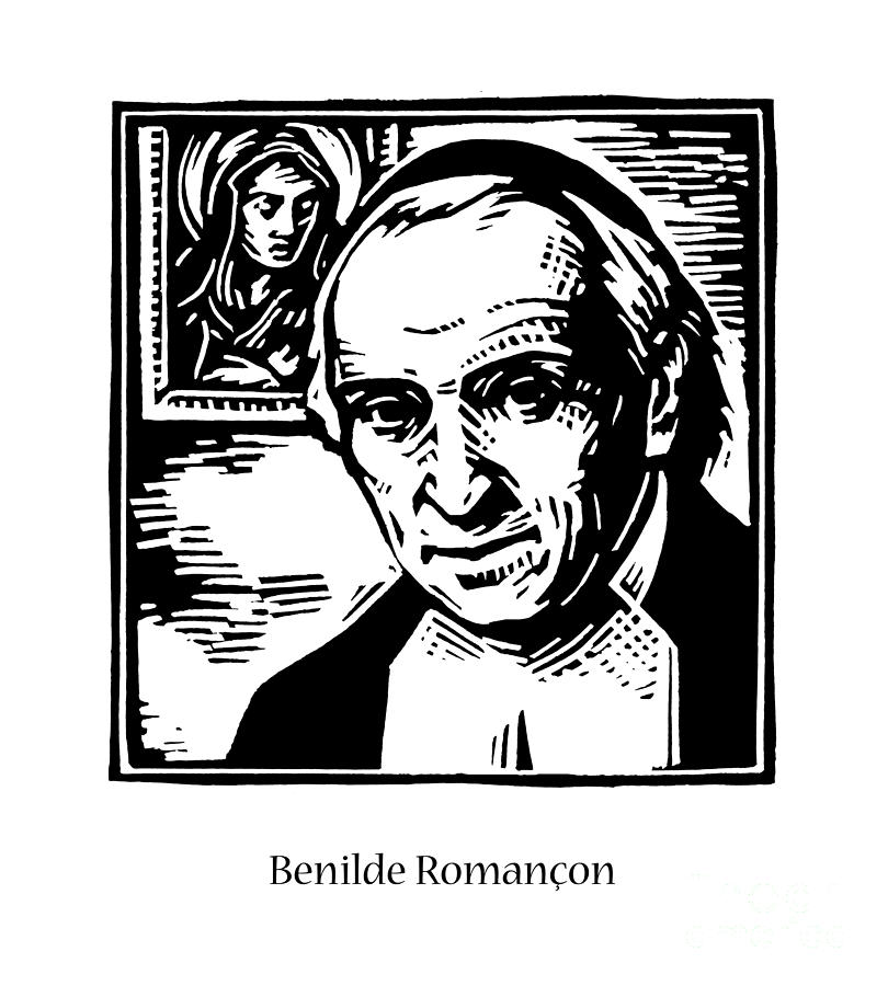 St. Benhilde Romancon - JLBRO Painting by Julie Lonneman