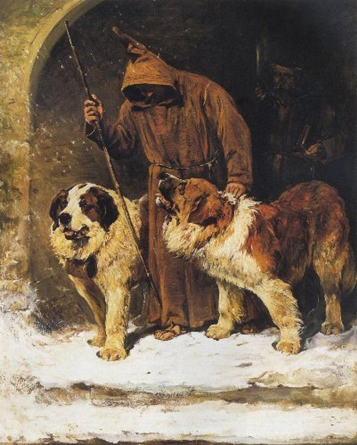 St. Bernards To the Rescue Painting by Celestial Images
