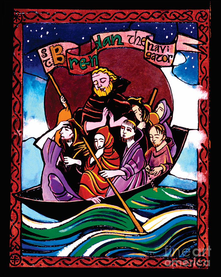 St. Brendan the Navigator - MMBRE Painting by Br Mickey McGrath OSFS