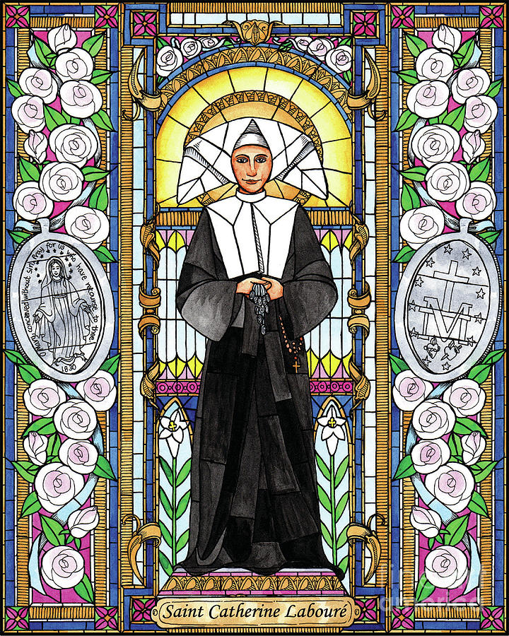 St. Catherine Laboure Painting by Brenda Nippert