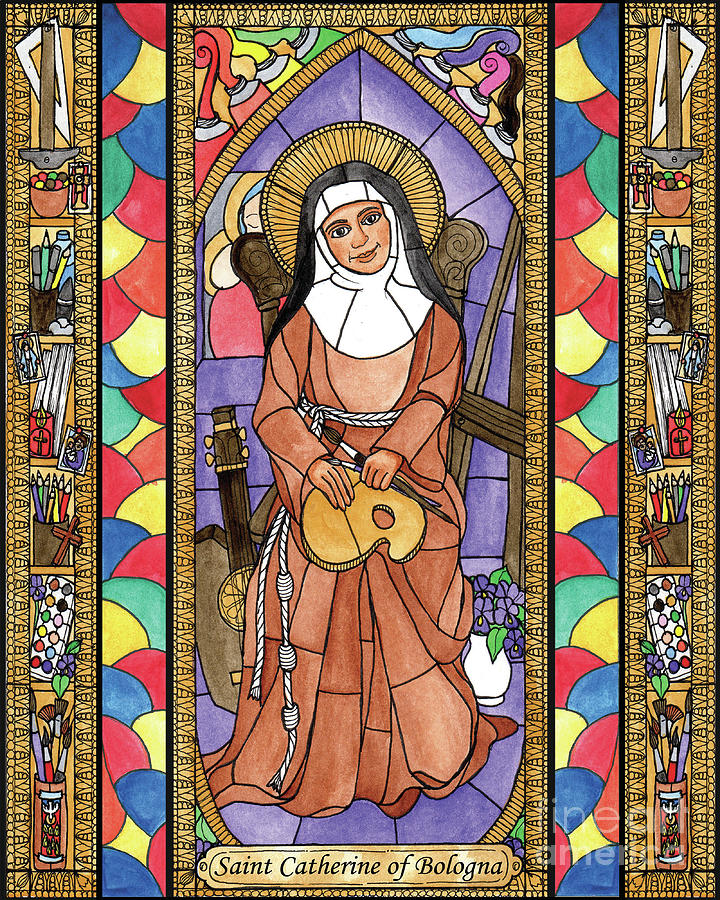 St. Catherine of Bologna Painting by Brenda Nippert