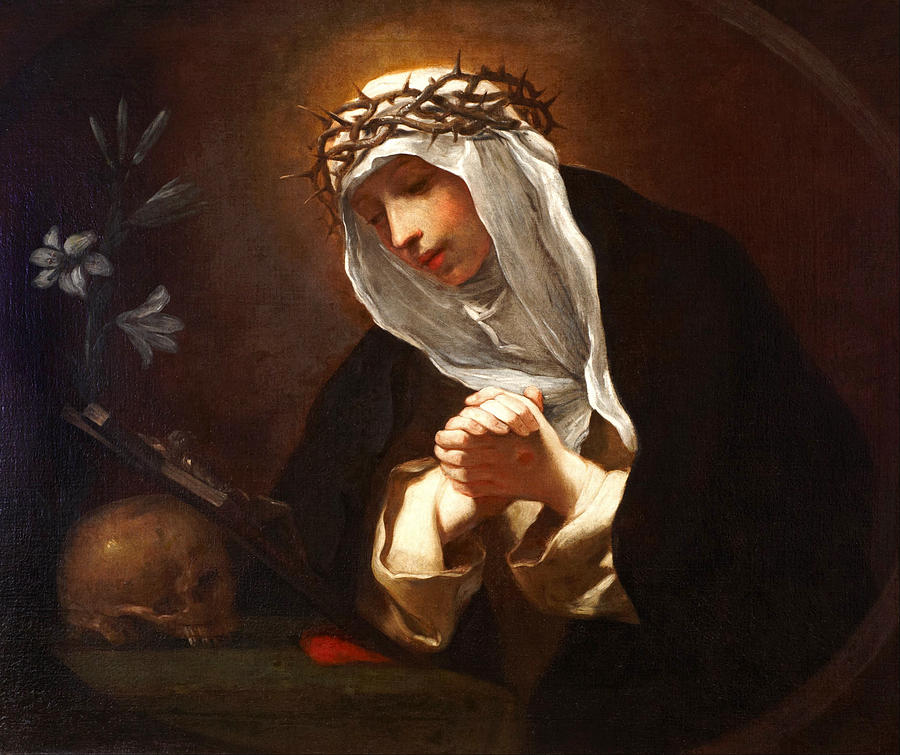 St Catherine of Siena  Painting by Baldassare  Franceschini