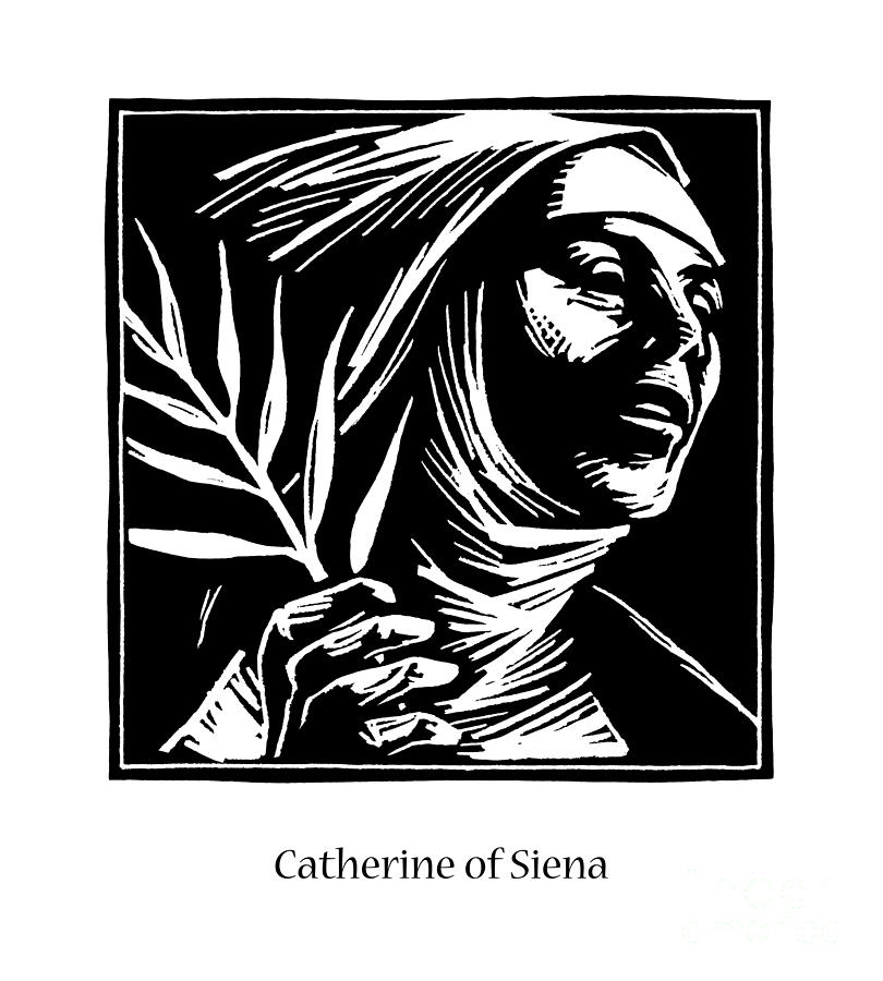 St. Catherine of Siena - JLCAS Painting by Julie Lonneman