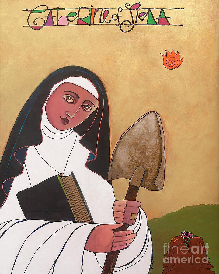 St. Catherine of Siena - MMSIE Painting by Br Mickey McGrath OSFS