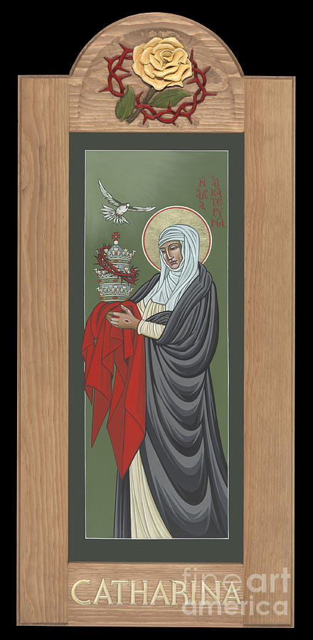 St Catherine of Siena with frame Painting by William Hart McNichols