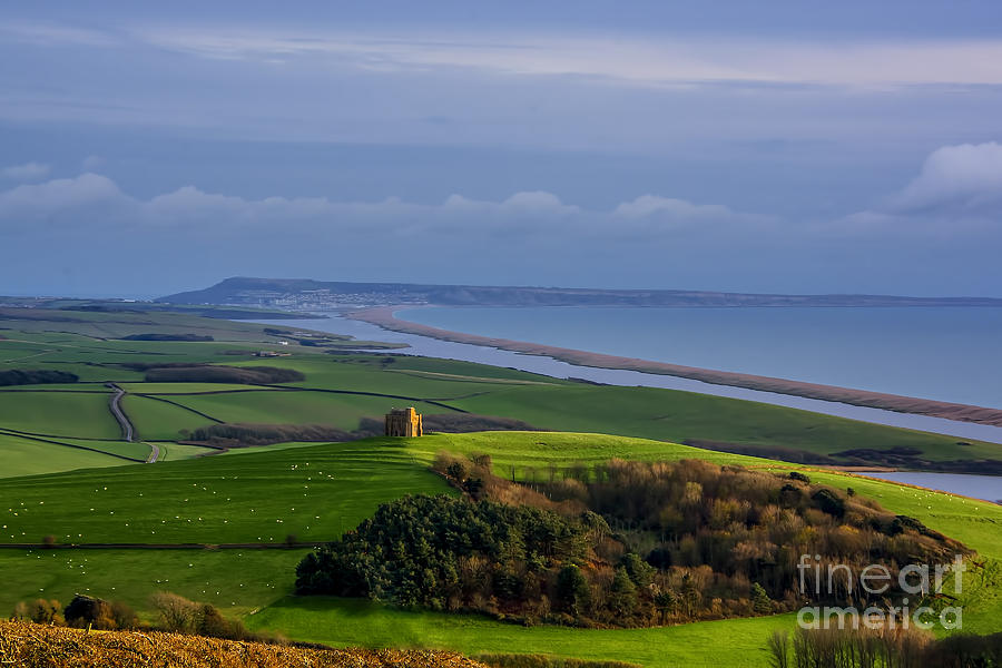 St Catherines Chapel and Chesil Beach Photograph by Chris Thaxter