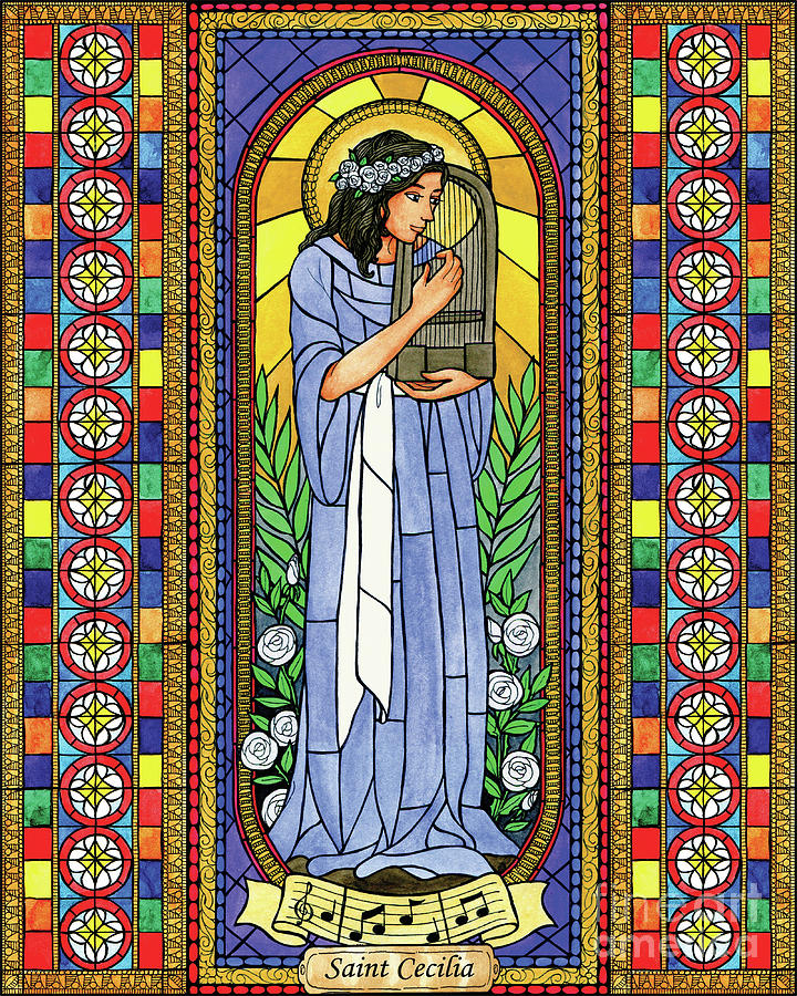 St. Cecilia Painting by Brenda Nippert