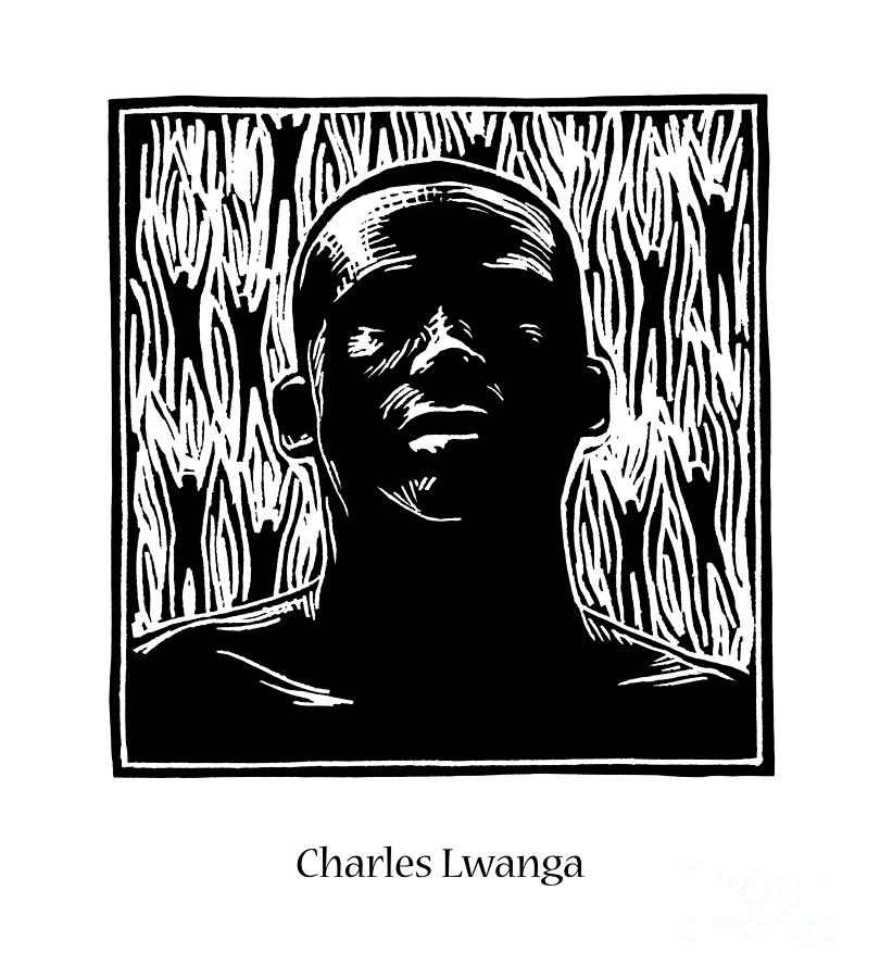 St. Charles Lwanga - JLCHL Painting by Julie Lonneman