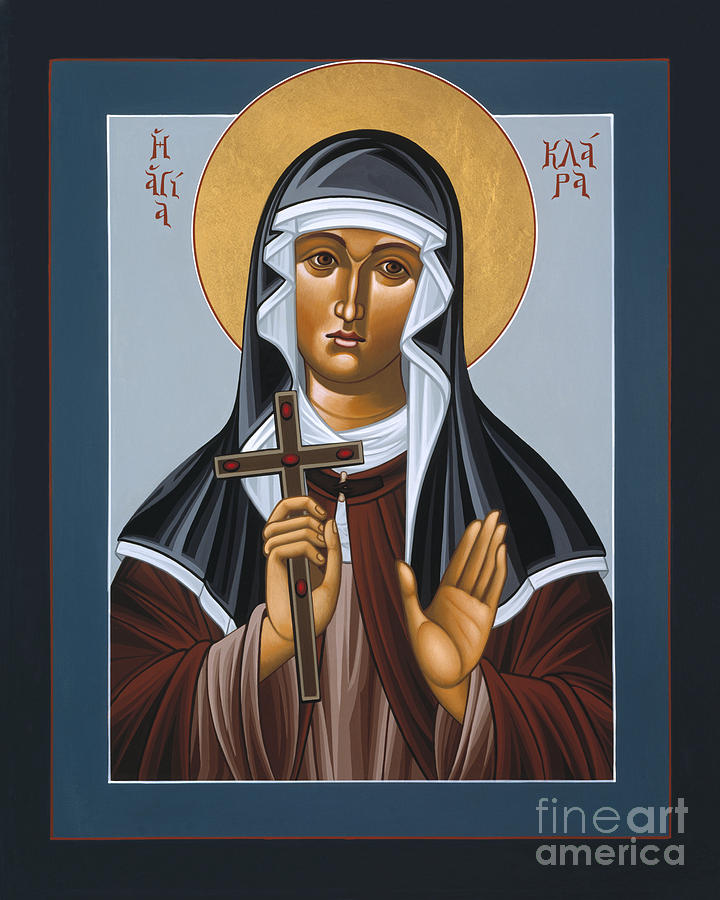 St Clare Holding the Jewelled Cross 041 Painting by William Hart McNichols