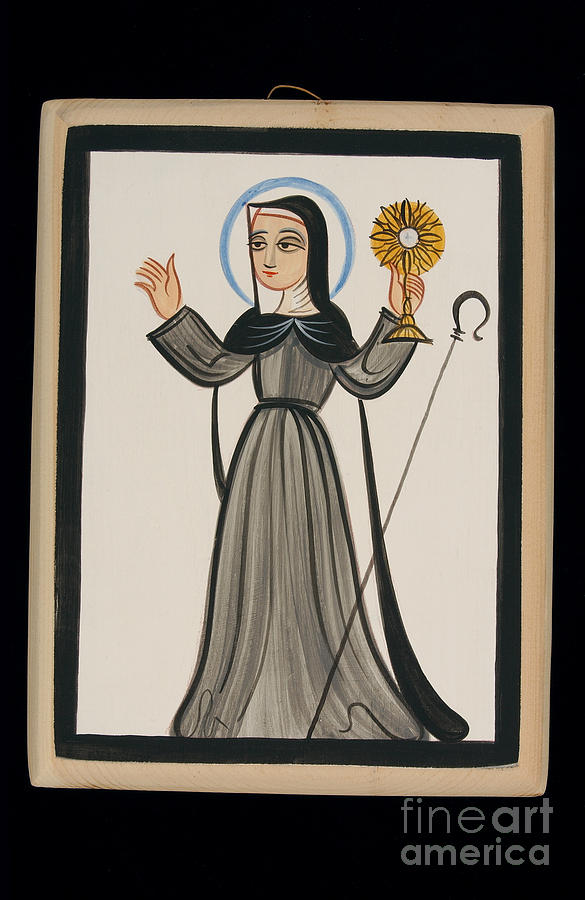 St. Clare of Assisi - AOCLA Painting by Br Arturo Olivas OFS