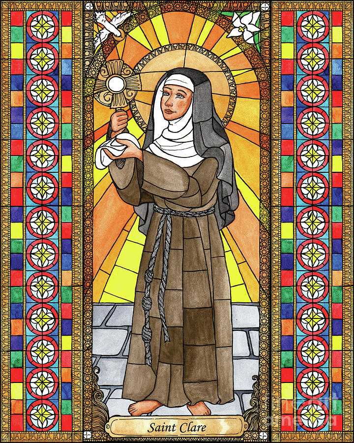 St. Clare of Assisi - BNCLR Painting by Brenda Nippert