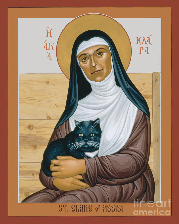 St. Clare of Assisi - RLCOA Painting by Br Robert Lentz OFM