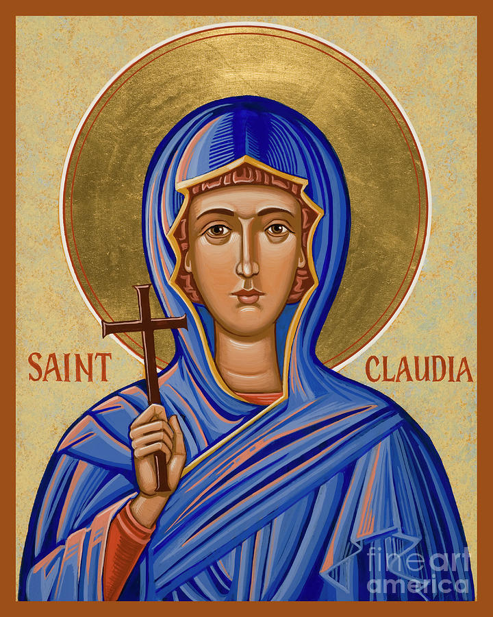 St. Claudia - JCCLU Painting by Joan Cole
