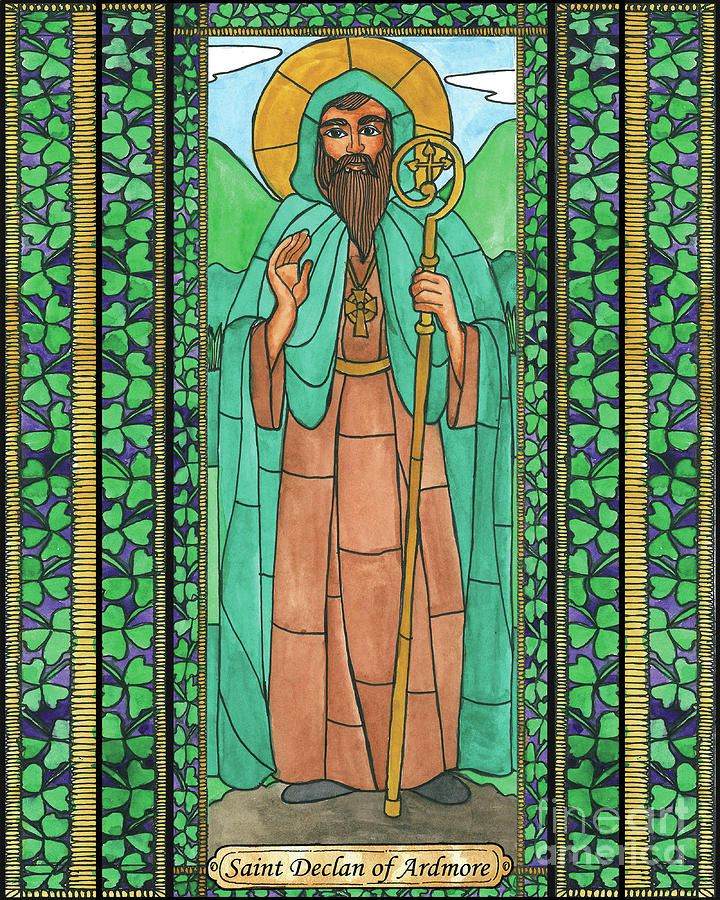 St. Declan of Ardmore Painting by Brenda Nippert