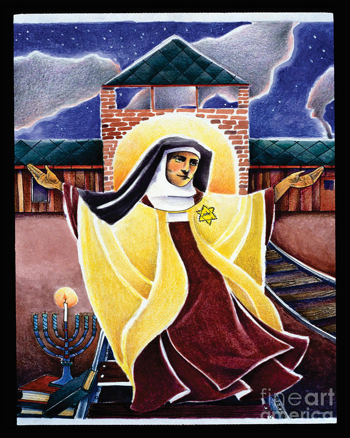 St. Edith Stein - MMEDI Painting by Br Mickey McGrath OSFS