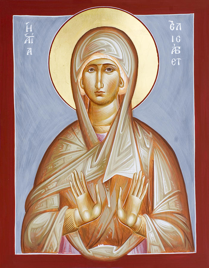 Byzantine Painting - St Elizabeth by Julia Bridget Hayes