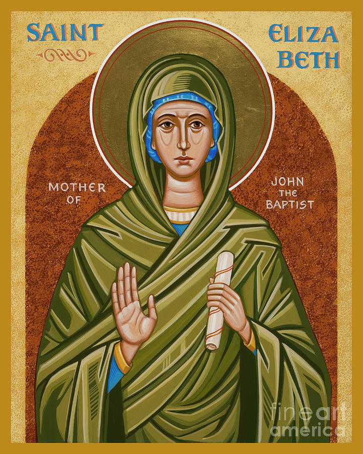St. Elizabeth, Mother of John the Baptizer - JCEMJ Painting by Joan Cole