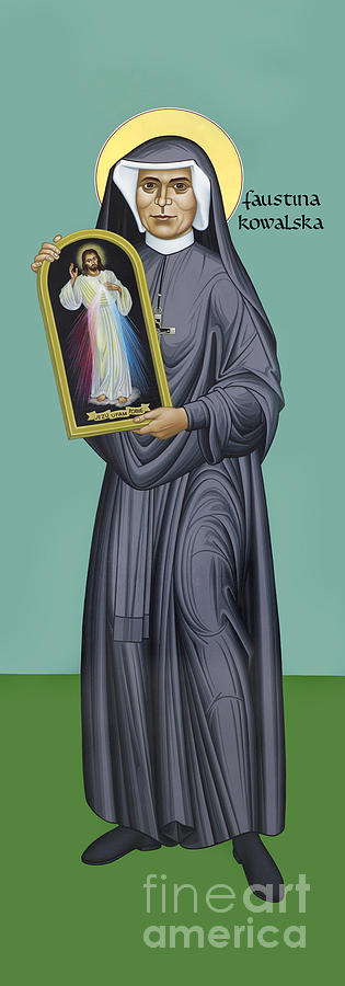 St. Faustina Kowalska - RLFAK Painting by Br Robert Lentz OFM
