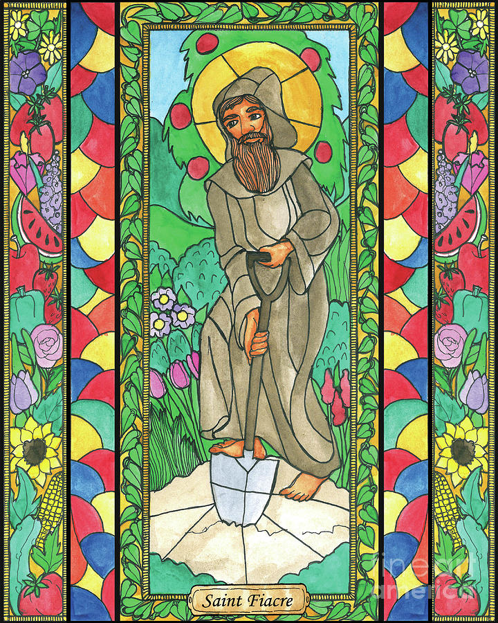 St. Fiacre Painting by Brenda Nippert