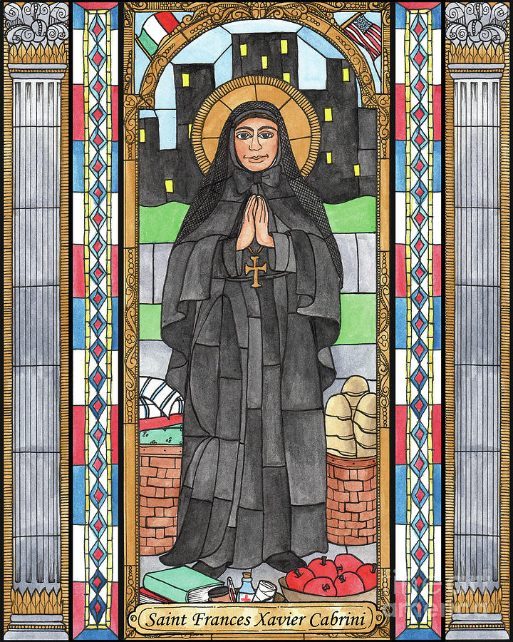 St. Frances Xavier Cabrini Painting by Brenda Nippert