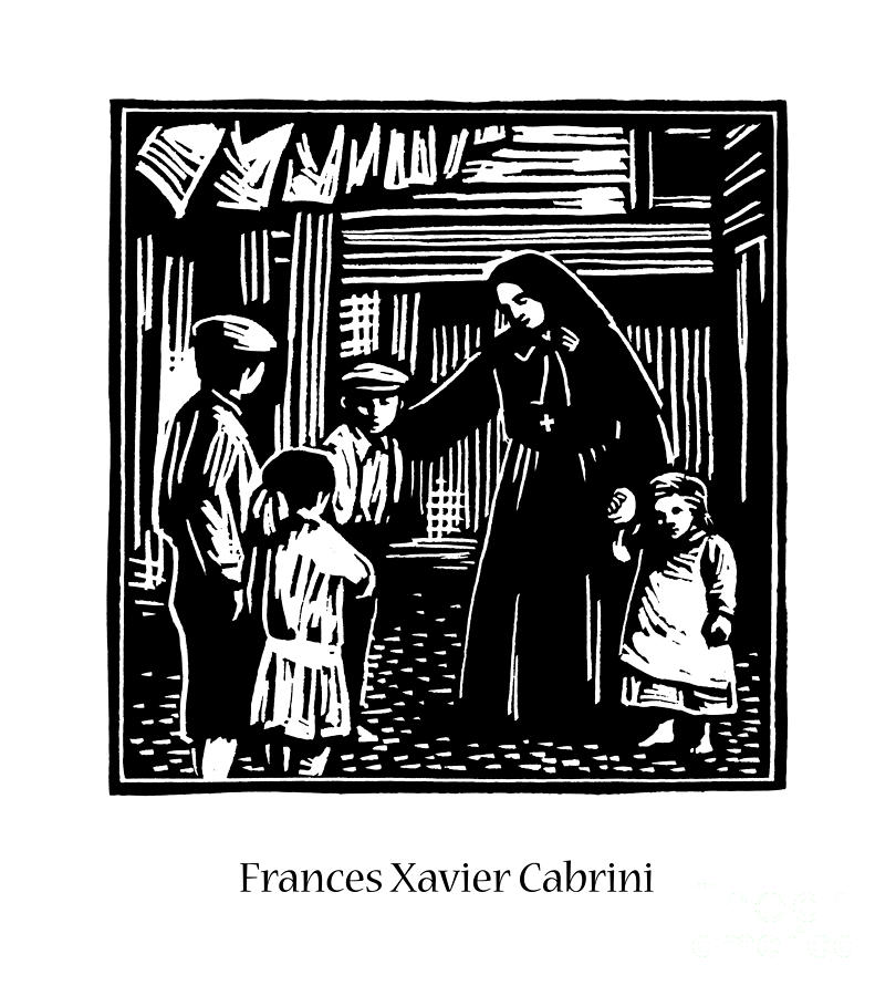 St. Frances Xavier Cabrini - JLFXC Painting by Julie Lonneman