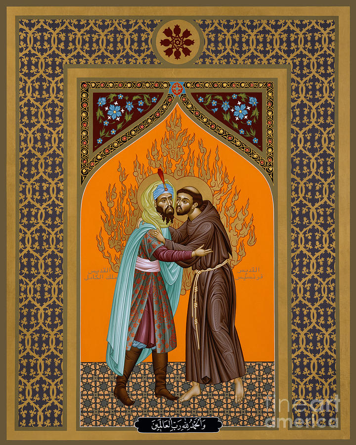 St. Francis and the Sultan - RLSUL Painting by Br Robert Lentz OFM