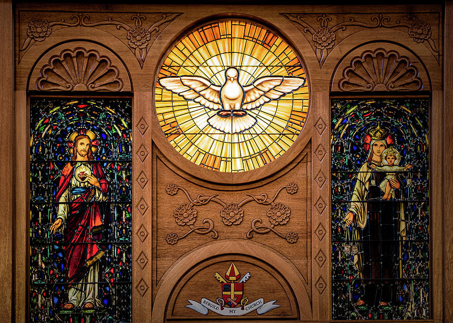 St Francis Cathedral Window Photograph by Paul LeSage