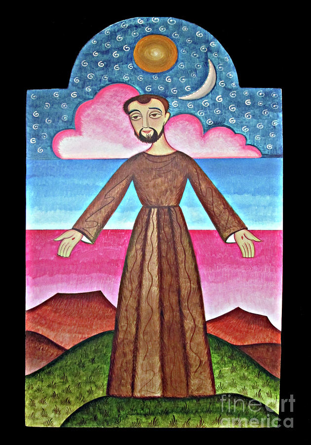 St. Francis of Assisi - Herald of Creation - AOFHC Painting by Br Arturo Olivas OFS