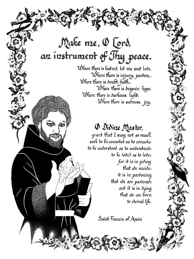 St. Francis of Assisi Prayer - DPPSF Painting by Dan Paulos