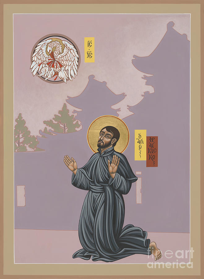 St Francis Xavier Adoring Jesus the Mother Pelican 164 Painting by William Hart McNichols