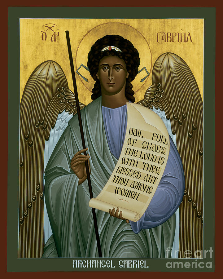 St. Gabriel Archangel - RLAAG Painting by Br Robert Lentz OFM