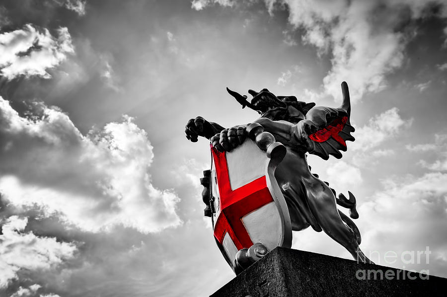 St George dragon statue in London, the UK Photograph by Michal Bednarek
