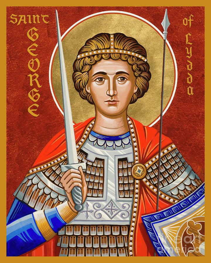 St. George of Lydda - JCGLY Painting by Joan Cole