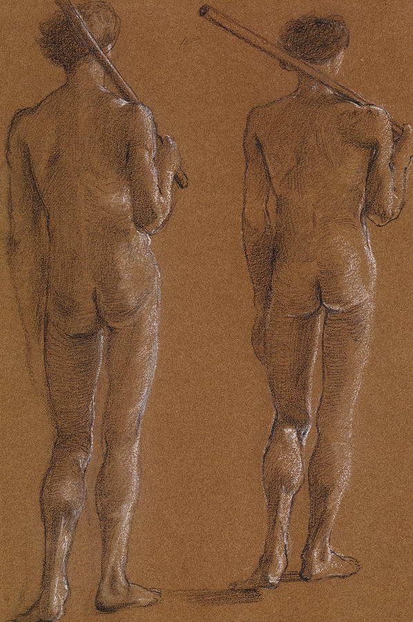 St George Series Male Nude Drawing by Edward Burne-Jones