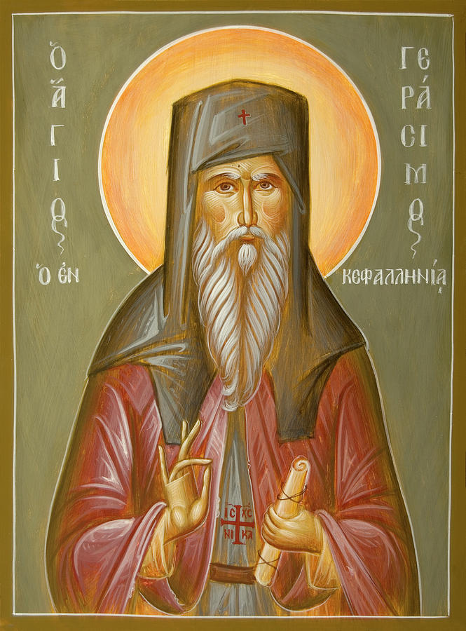 St Gerasimos of Kefalonia Painting by Julia Bridget Hayes - Pixels