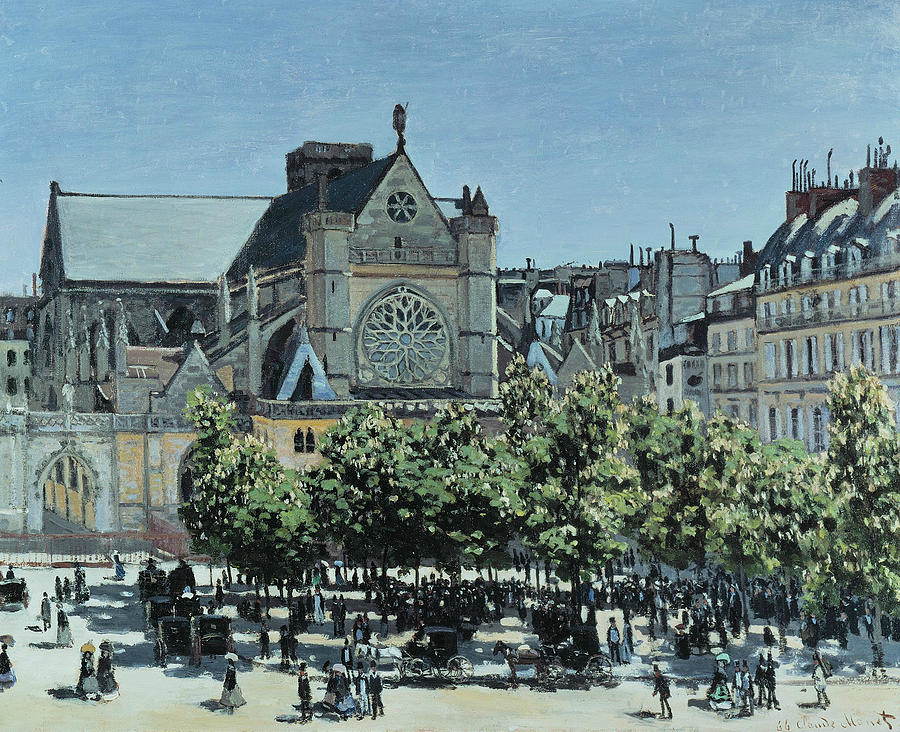 St. Germain lAuxerrois a Paris  Painting by Claude Monet