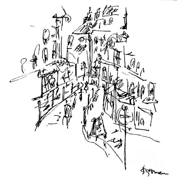 Paris Drawing - St. Germaine by Pamela Canzano